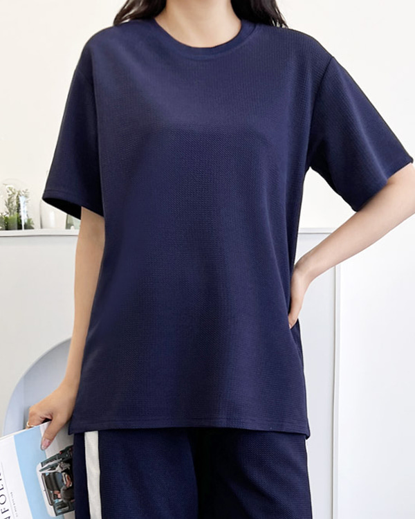스콰즈 여자 여름 반팔티 루즈핏 엠보싱 티셔츠 SDT150